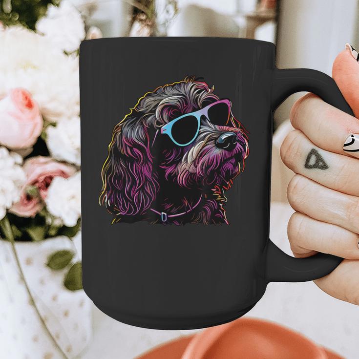Dad Mom Cool Dog Sunglasses Cockapoo Graphic Print Coffee Mug