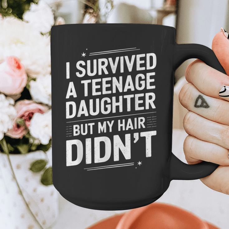 Dad Mom I Survived Teenage Daughter Survivor Graphic Print Coffee Mug