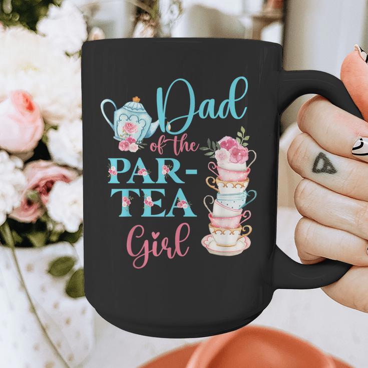 Dad Of The Par-Tea Girl Floral Tea Party Birthday Family Graphic Print Coffee Mug