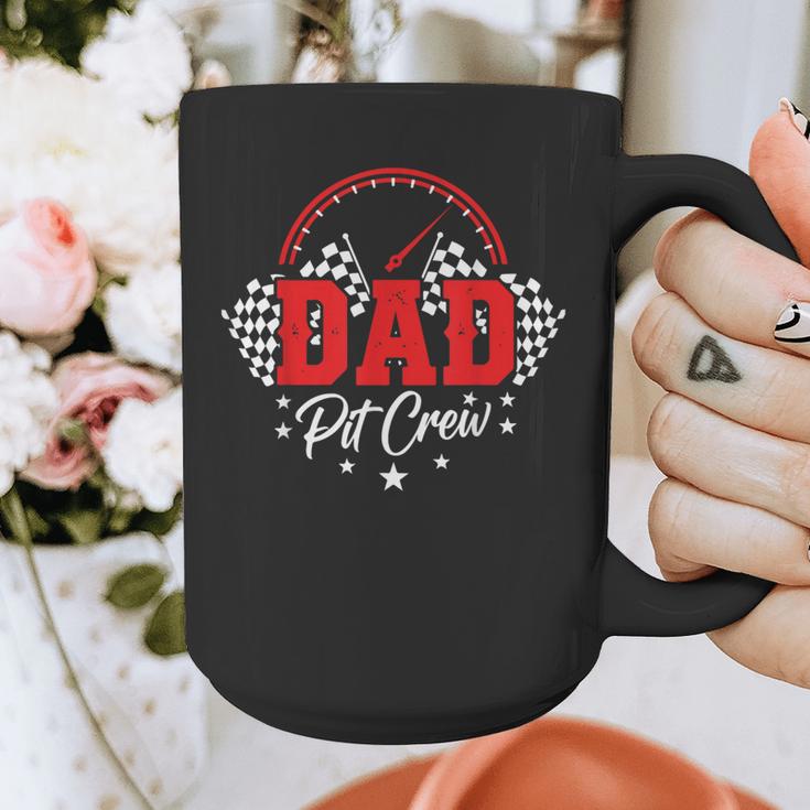 Dad Pit Crew Birthday Party Race Car Racing Family Matching Graphic Print Coffee Mug
