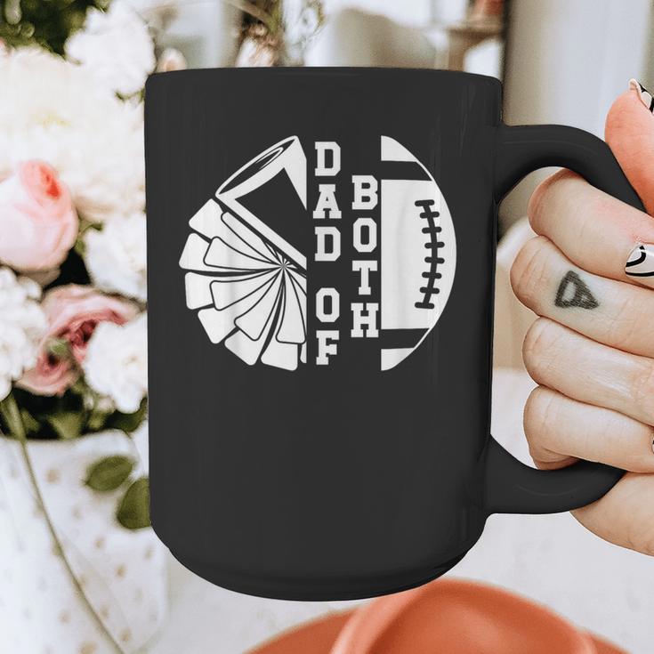 Dad Of Both Proud Football And Cheer Dad Graphic Print Coffee Mug