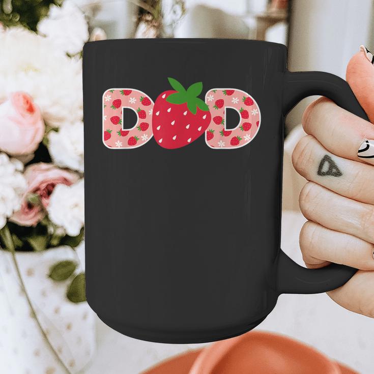 Dad Strawberry First Birthday Family Strawberry Graphic Print Coffee Mug Dad Strawberry First Birthday Family Strawberry Graphic Print Coffee Mug