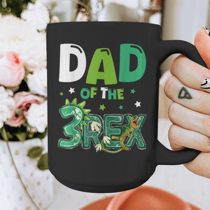 Dad Of The Three Rex Birthday Dinosaur Family Matching Graphic Print Coffee Mug