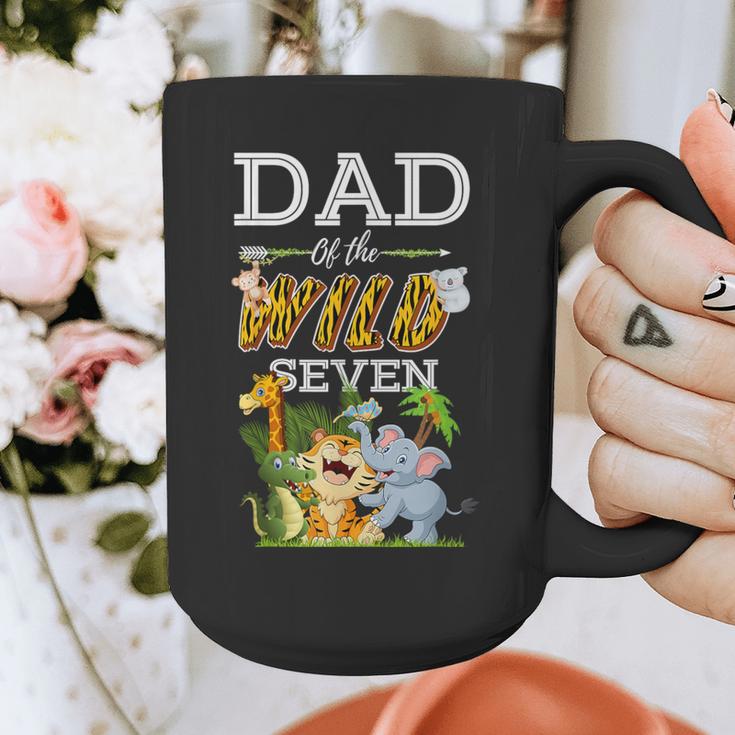 Dad Of The Wild Seven Animal Safari 7th Birthday Party Graphic Print Coffee Mug Dad Of The Wild Seven Animal Safari 7th Birthday Party Graphic Print Coffee Mug