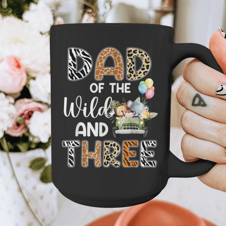 Dad Of The Wild And Three 3 Birthday Zoo Theme Safari Jungle Graphic Print Coffee Mug