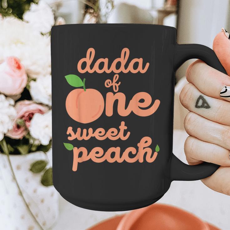 Dada Dad First Birthday One Sweet Peach Bday Family Matching Graphic Print Coffee Mug