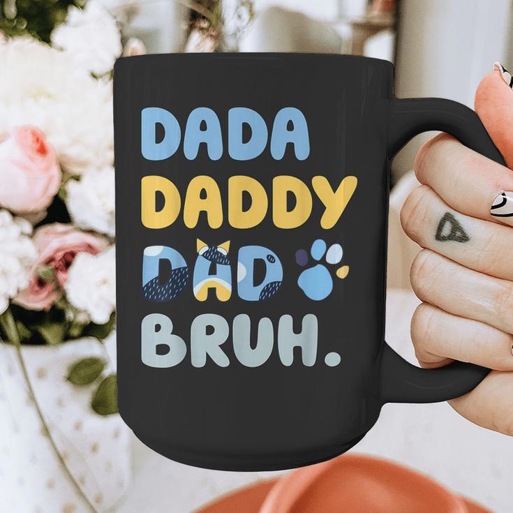 Dada Daddy Dad Bruh Fathers Day Blue Dog Graphic Print Coffee Mug