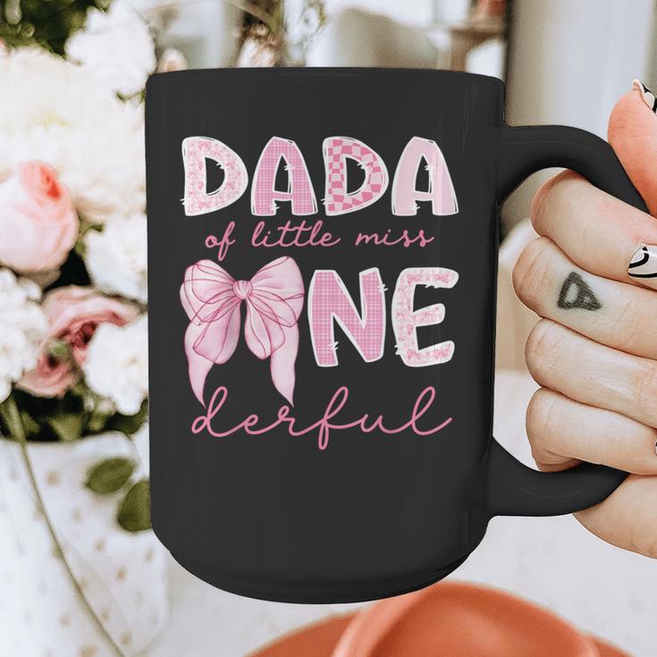 Dada Of Little Miss Onederful First Birthday Girl Bow Graphic Print Coffee Mug Dada Of Little Miss Onederful First Birthday Girl Bow Graphic Print Coffee Mug