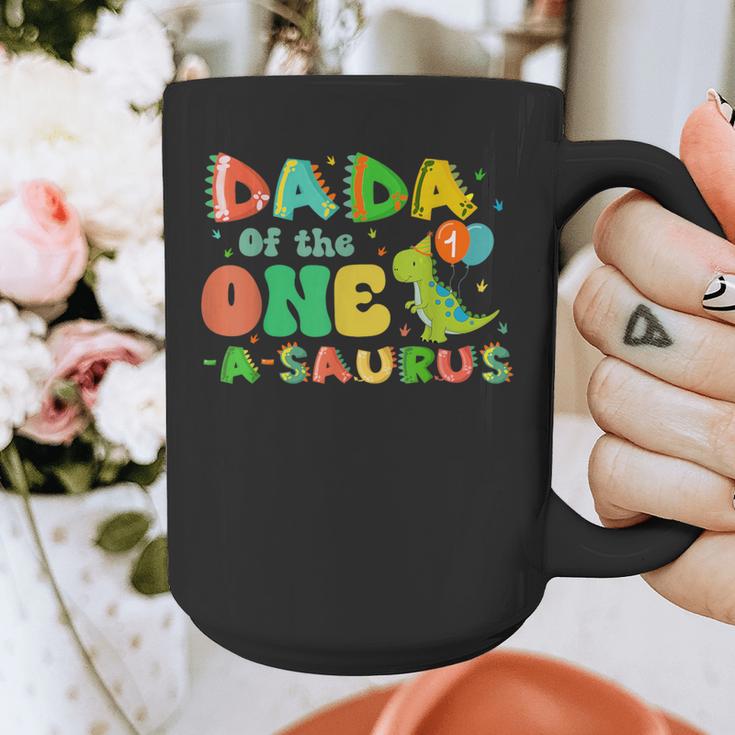 Dada Of The One-A-Saurus 1st Birthday Boy Dinosaur Family Graphic Print Coffee Mug