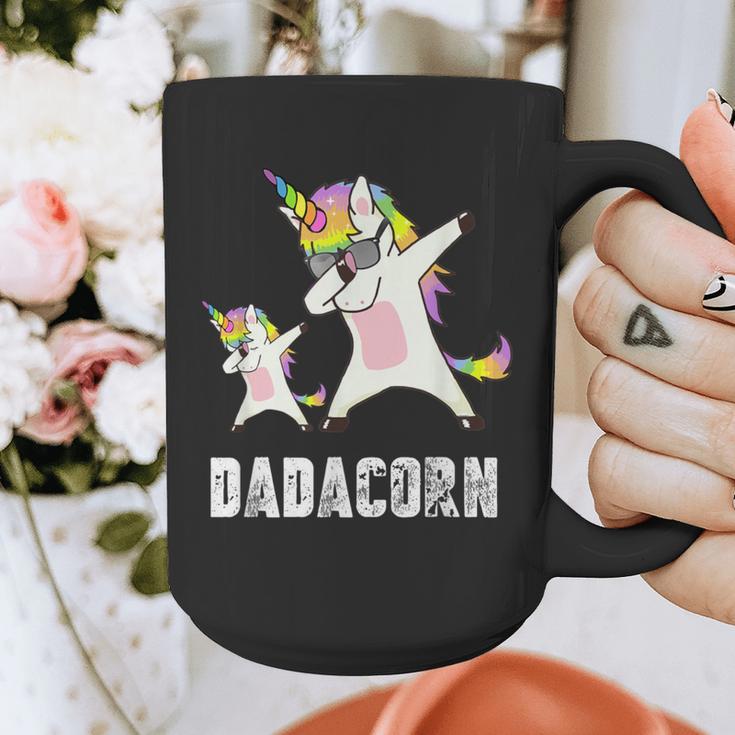 Dadacorn Shirt Unicorn Dad And Baby Best Father Graphic Print Coffee Mug