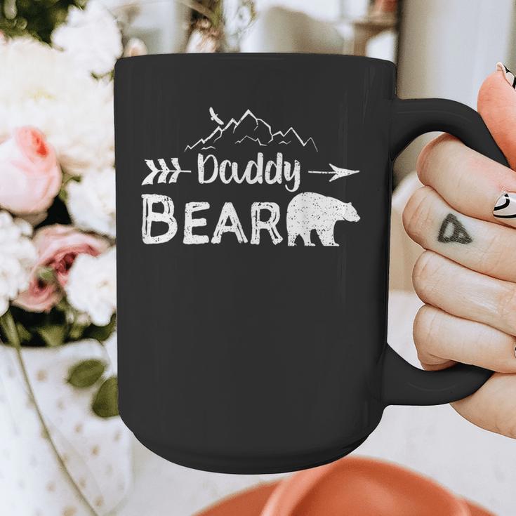 Daddy Bear Shirt Matching Family Mama Papa Bear Camping Graphic Print Coffee Mug