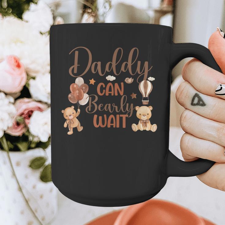 Daddy Can Bearly Wait Bear Gender Neutral Boy Baby Shower Graphic Print Coffee Mug