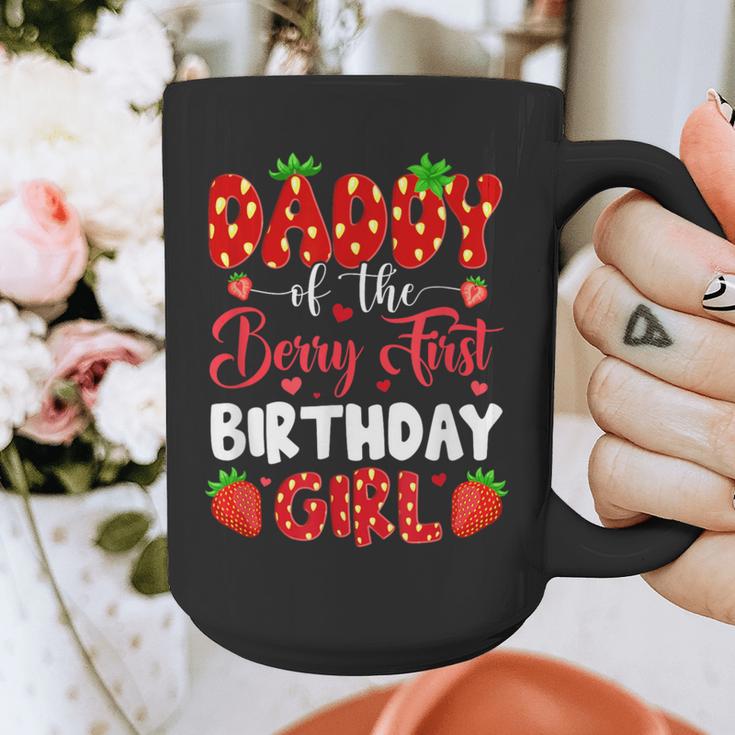 Daddy Of The Berry First Birthday Of Girl Strawberry Graphic Print Coffee Mug