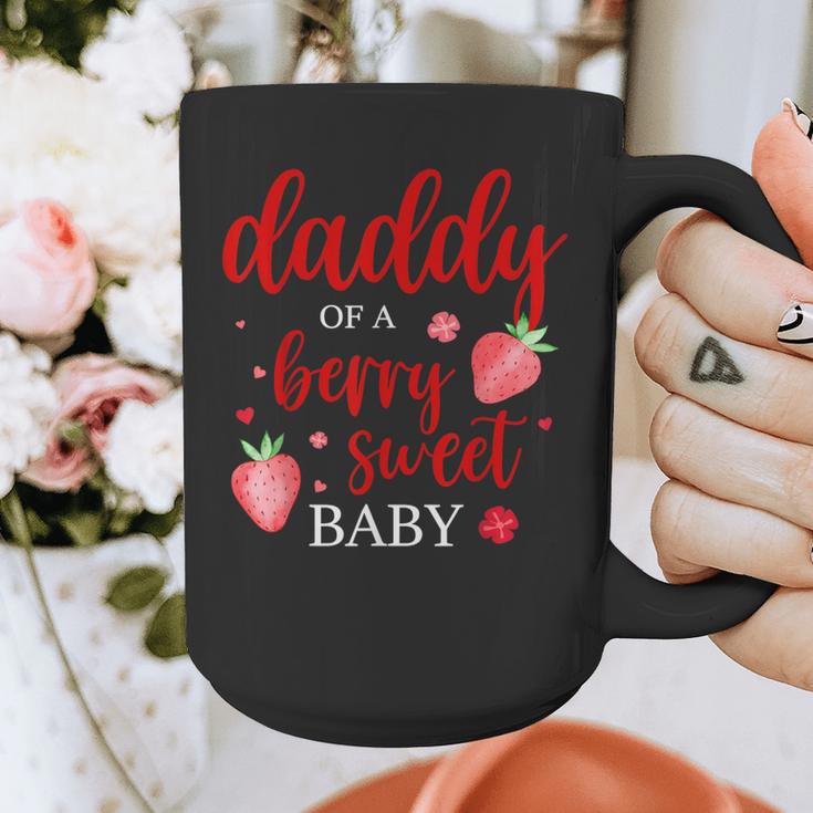 Daddy Of A Berry Sweet One Strawberry Baby First Birthday Graphic Print Coffee Mug