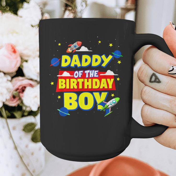 Daddy Of The Birthday Astronaut Boy Outer Space Theme Party Graphic Print Coffee Mug