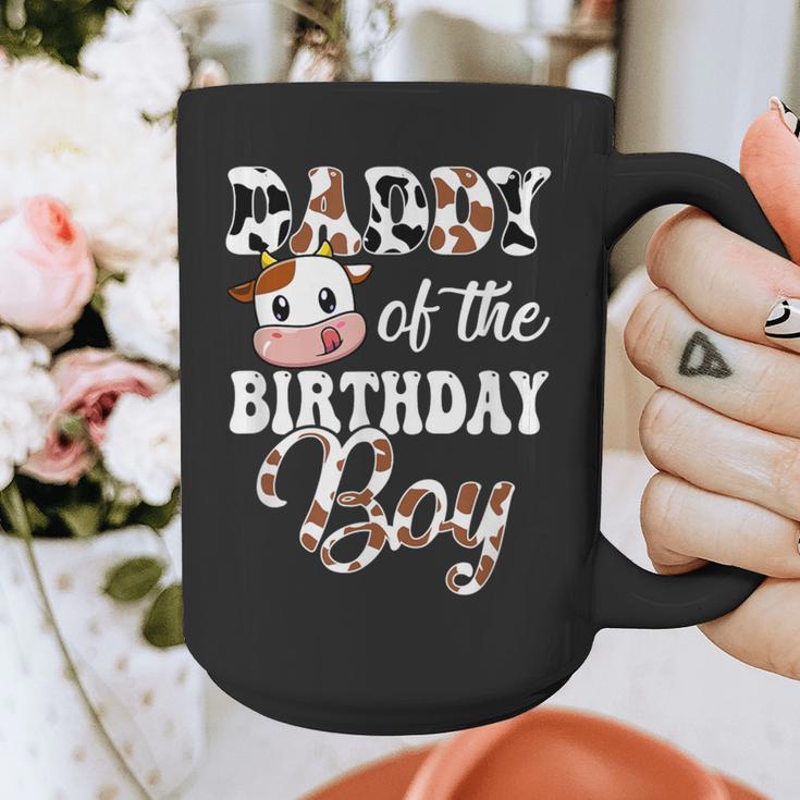 Daddy Of The Birthday Boy Cow Farm 1St Birthday Boy Graphic Print Coffee Mug