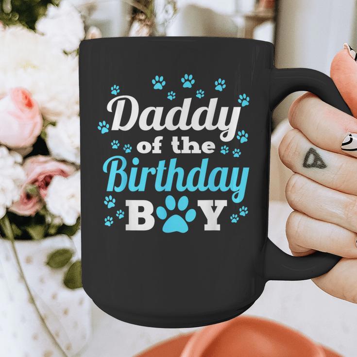 Daddy Of The Birthday Boy Dog Paw Bday Party Celebration Small Graphic Print Coffee Mug