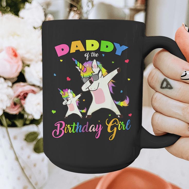 Daddy Of The Birthday Girl Dabbing Unicorn Princess And Dad Graphic Print Coffee Mug