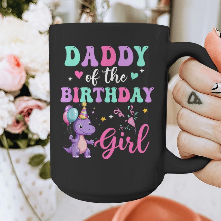 Daddy Of The Birthday For Girl Dinosaur T-Rex Party Family Graphic Print Coffee Mug