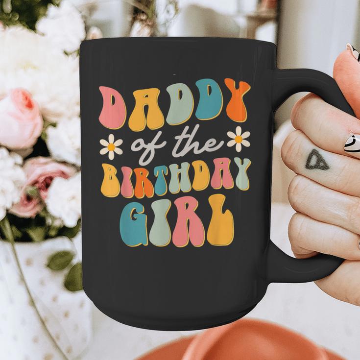 Daddy Of The Birthday Girl Groovy Themed Father Dad Graphic Print Coffee Mug