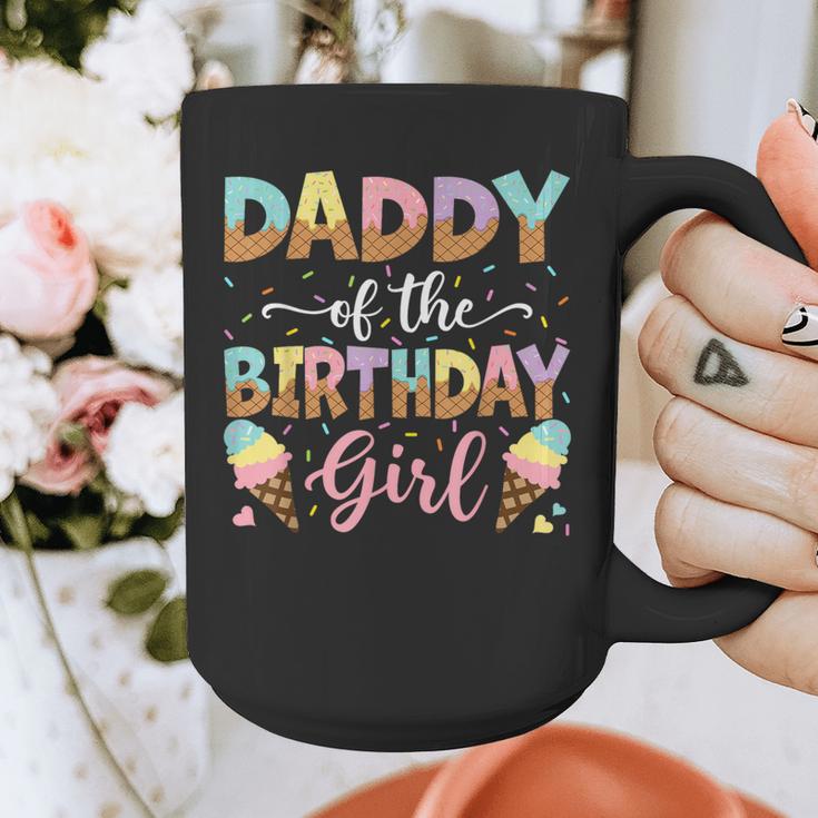 Daddy Of The Birthday Girl Ice Cream Lover Party Graphic Print Coffee Mug