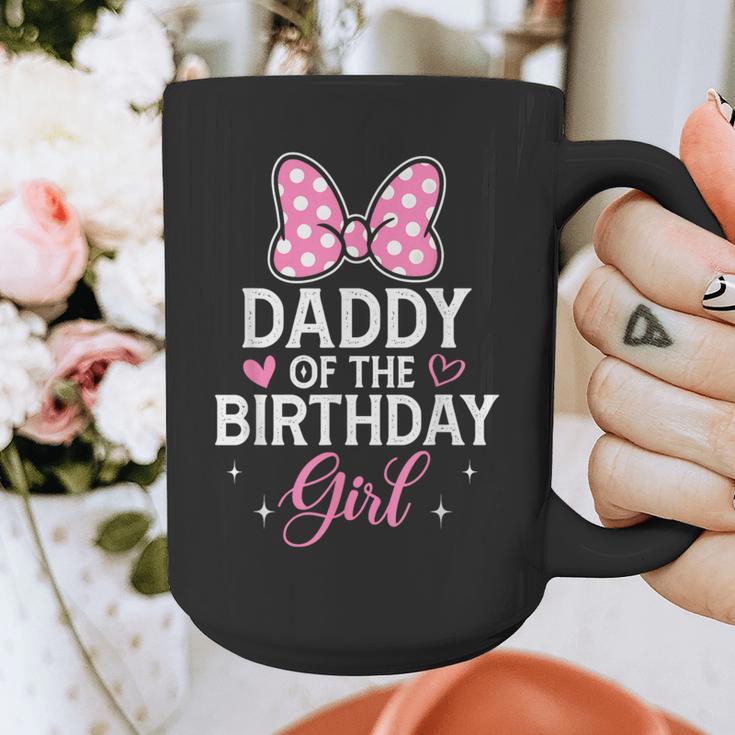 Daddy Of The Birthday Girl Pink Bow Birthday Family Matching Graphic Print Coffee Mug