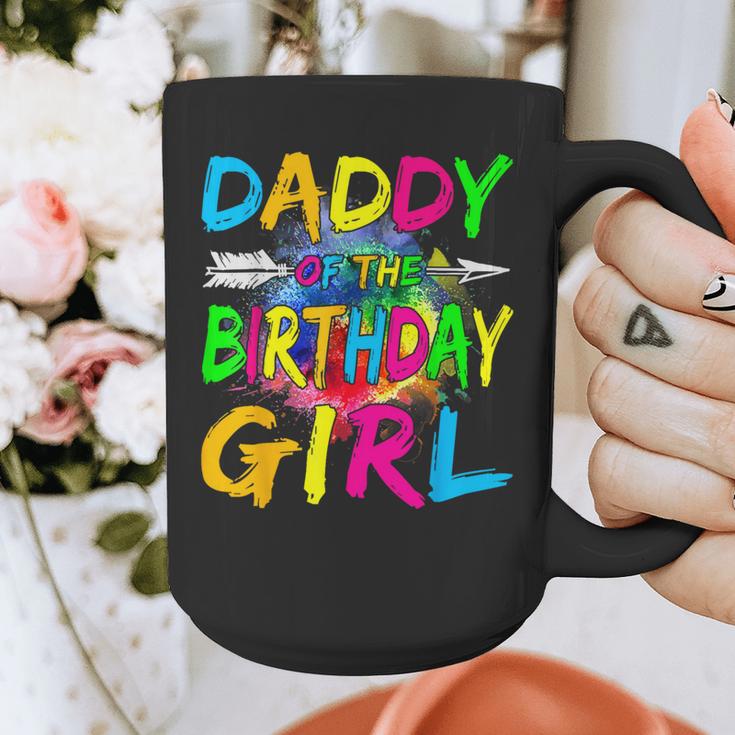 Daddy Of The Birthday Girl Retro 80's Party Graphic Print Coffee Mug