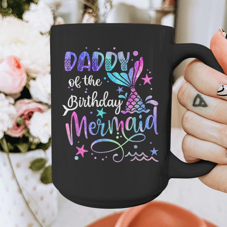 Daddy Of The Birthday Mermaid Matching Family Party Father's Graphic Print Coffee Mug