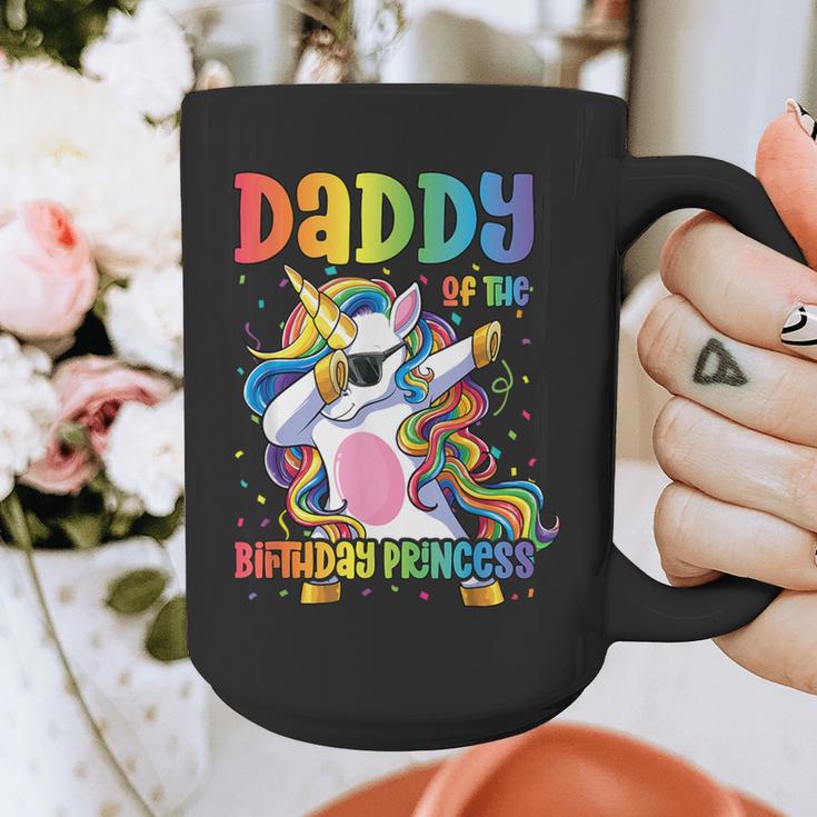 Daddy Of The Birthday Princess Girl Dabbing Unicorn Dad Graphic Print Coffee Mug