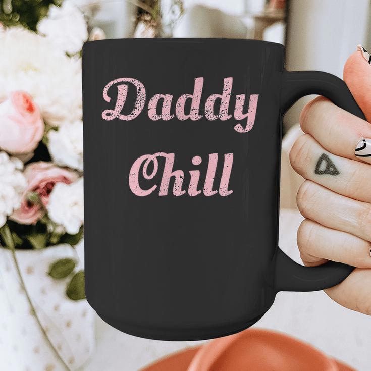 Daddy Chill Pink Distressed Graphic Print Coffee Mug