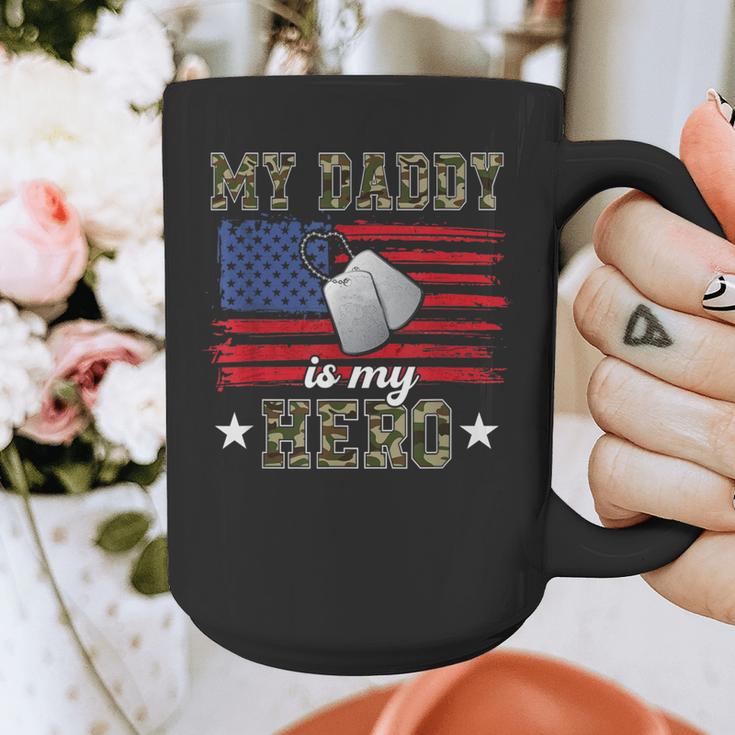 My Daddy Is My Hero Military Dad American Flag Army Proud Ar Graphic Print Coffee Mug