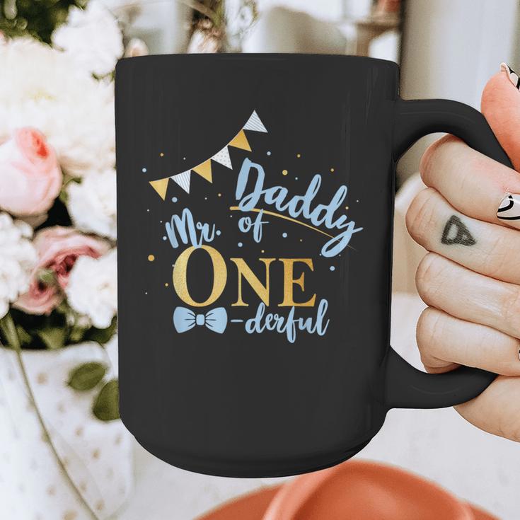 Daddy Of Mr One-Derful Party Blue-Gold Dad Boy 1st Birthday Graphic Print Coffee Mug