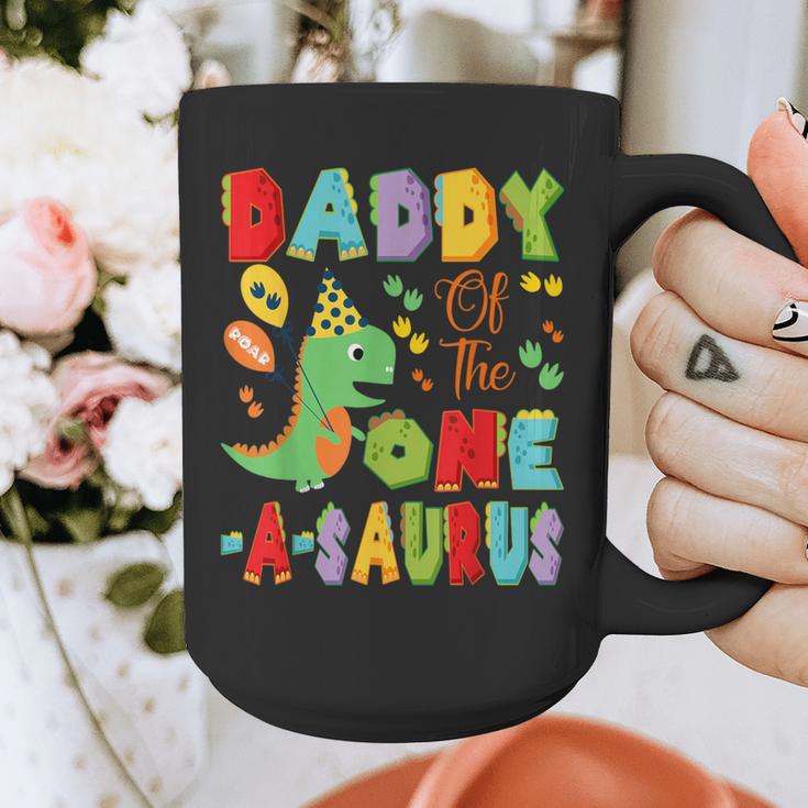 Daddy Of The One-A-Saurus 1St Birthday Boy Dinosaur Graphic Print Coffee Mug