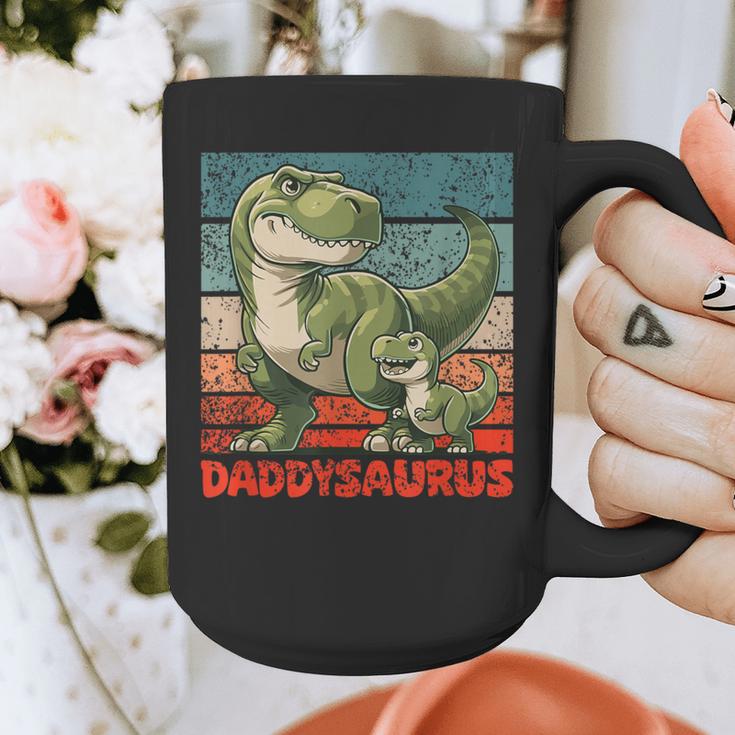Daddysaurus Father's Day Best Dad T-Rex Papa Graphic Print Coffee Mug