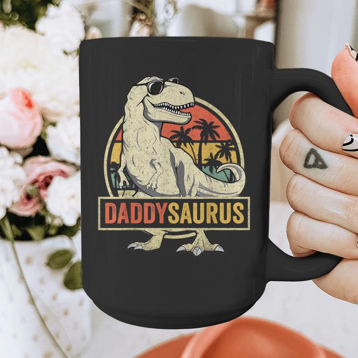 Daddysaurus Shirt T-Rex Dad Dinosaur Graphic Print Coffee Mug