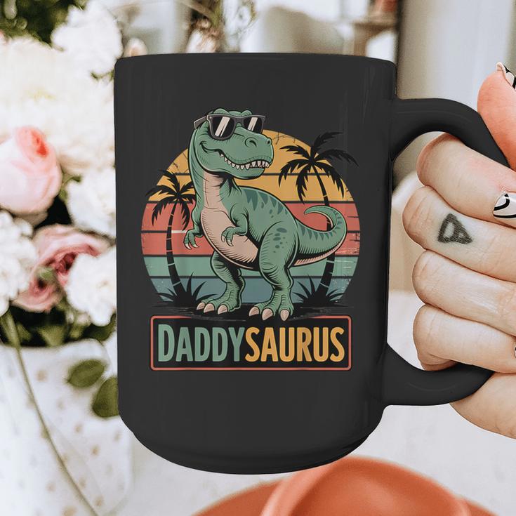 DaddysaurusRex Dinosaur Daddy Saurus Family Matching Dad Graphic Print Coffee Mug