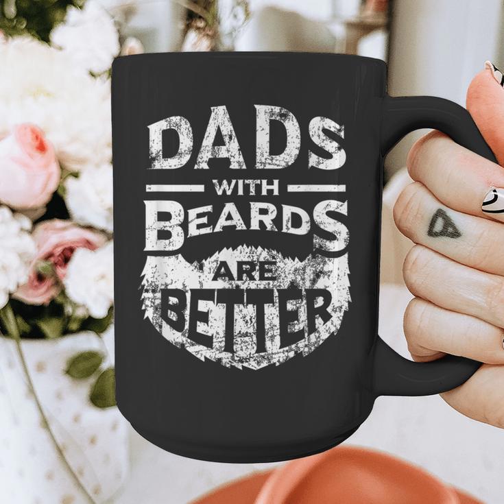 Dads With Beards Are Better Distressed Graphic Print Coffee Mug