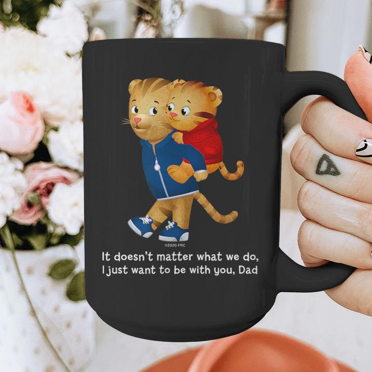 Daniel And Dad Tiger Dark Shirt Graphic Print Coffee Mug Daniel And Dad Tiger Dark Shirt Graphic Print Coffee Mug