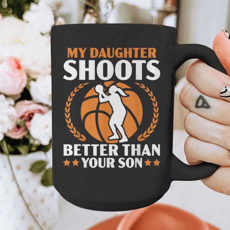 Daughter Basketball Sport Basketball Dad Mom Basketball Fan Graphic Print Coffee Mug