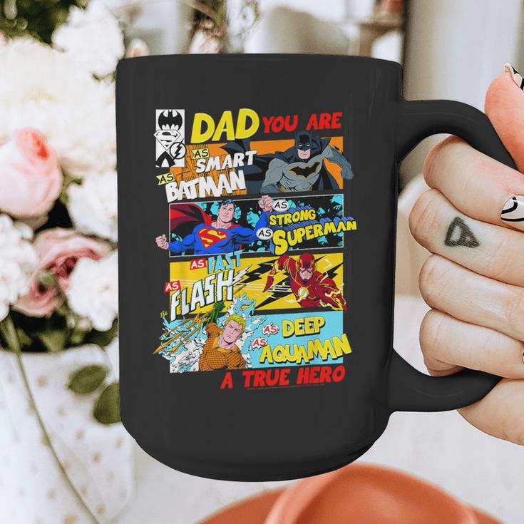DC Comics Father's Day Justice League Dad Attributes Graphic Print Coffee Mug