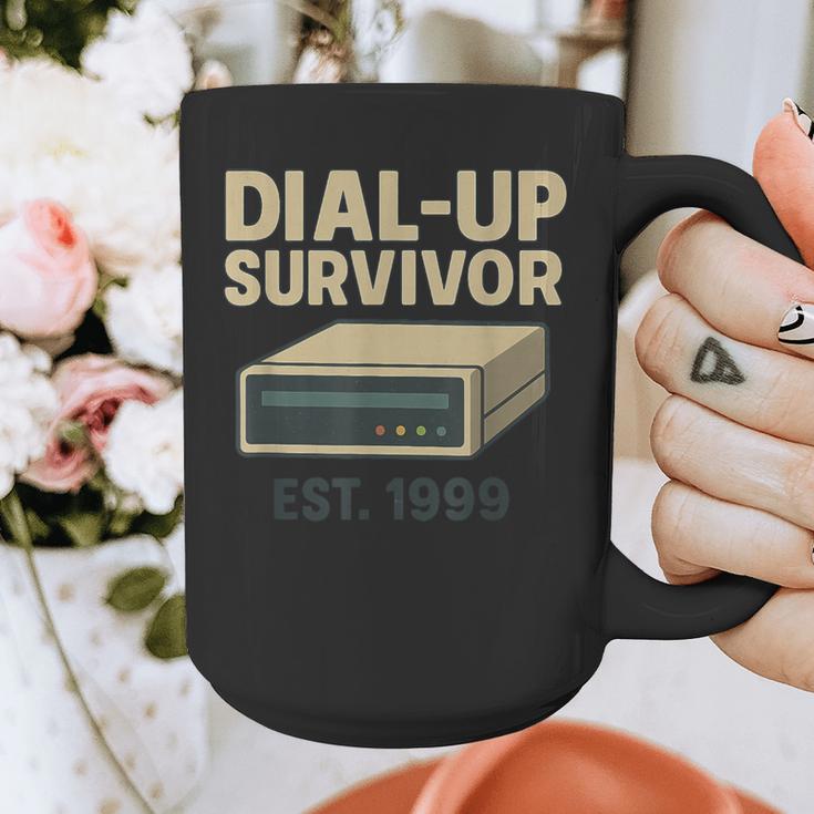 Dial Up Survivor Retro 90s Internet Nostalgia Graphic Print Coffee Mug Dial Up Survivor Retro 90s Internet Nostalgia Graphic Print Coffee Mug