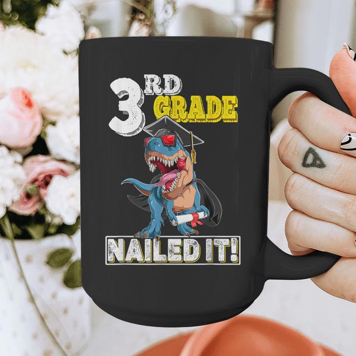 Dinosaur Graduation Cap Gown 3rd Grade Graduate Nailed It Graphic Print Coffee Mug