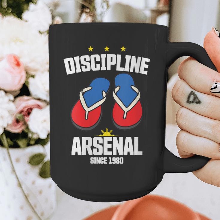 Discipline Arsenal Pinoy Nostalgia Filipino Tsinelas Graphic Print Coffee Mug