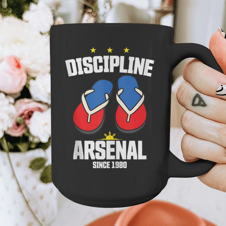 Discipline Arsenal Pinoy Nostalgia Filipino Tsinelas Graphic Print Coffee Mug