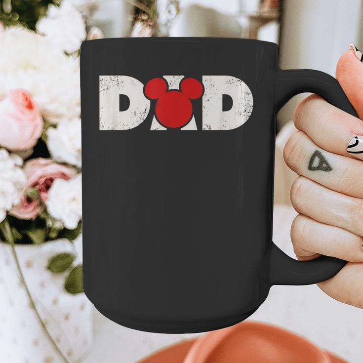Disney Mickey And Friends Dad Mickey Distressed Text Logo Graphic Print Coffee Mug