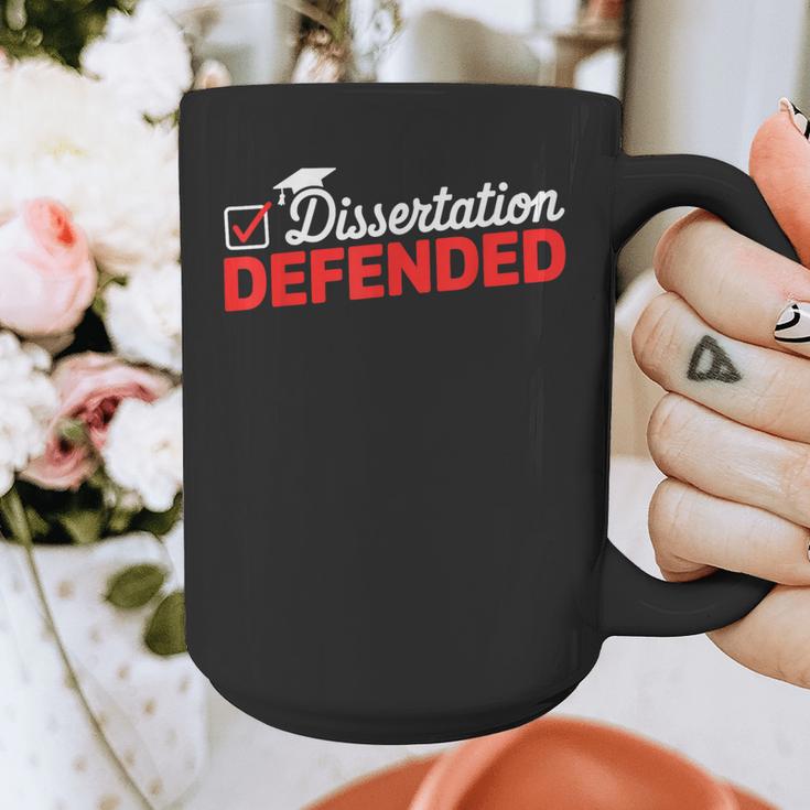 Dissertation Defended PhD Graduate PhD Graduation 2025 Graphic Print Coffee Mug