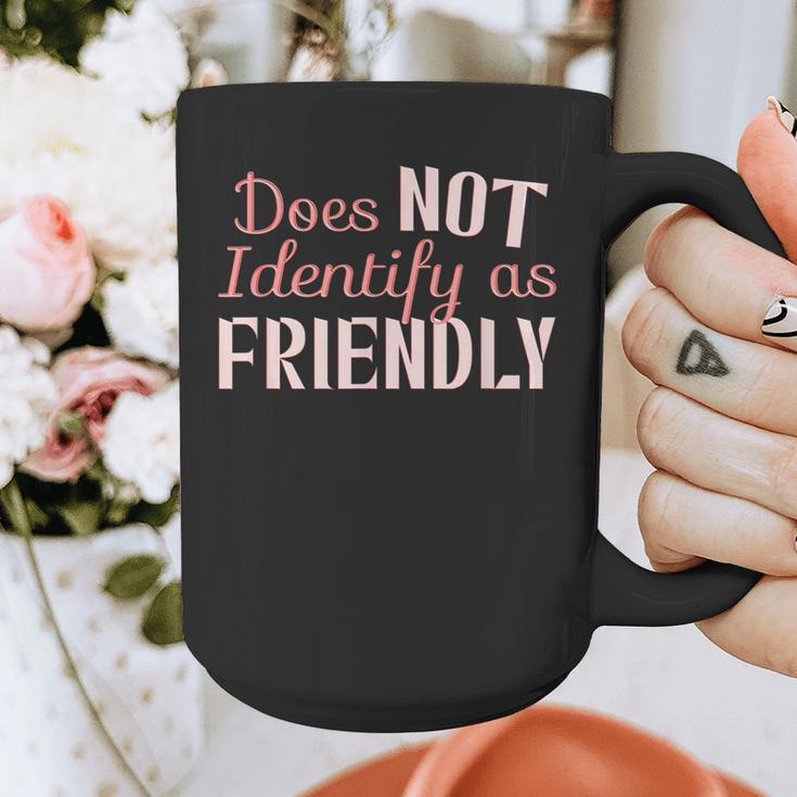 Does NOT Identify As Friendly Sarcastic Introvert Graphic Print Coffee Mug Does NOT Identify As Friendly Sarcastic Introvert Graphic Print Coffee Mug