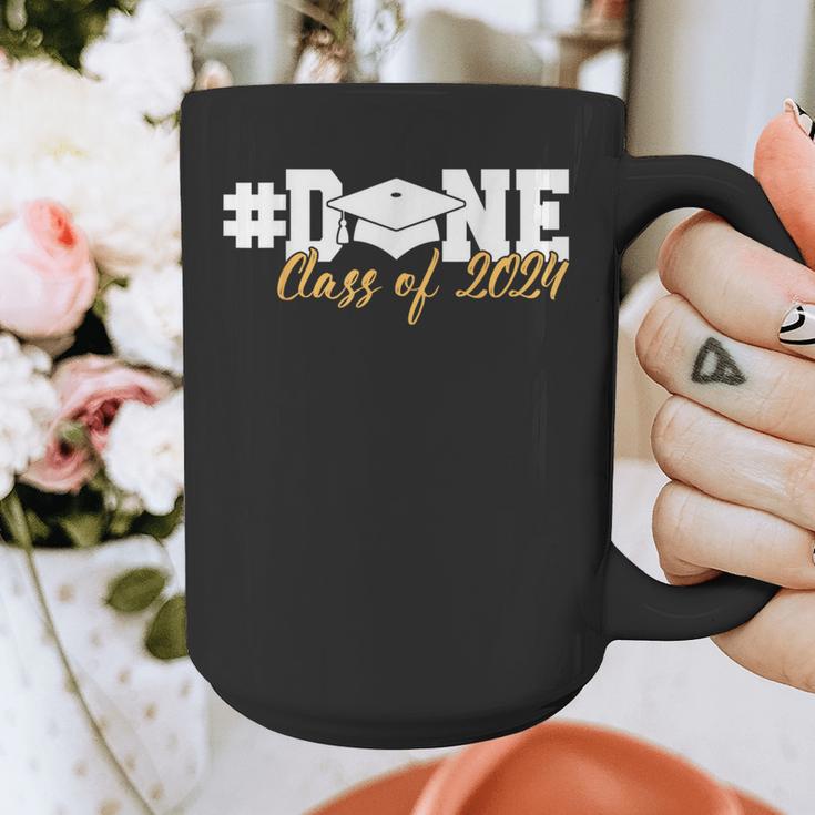 DONE Class Of 2024 Graduation For Her Him Grad Senior 2024 Graphic Print Coffee Mug