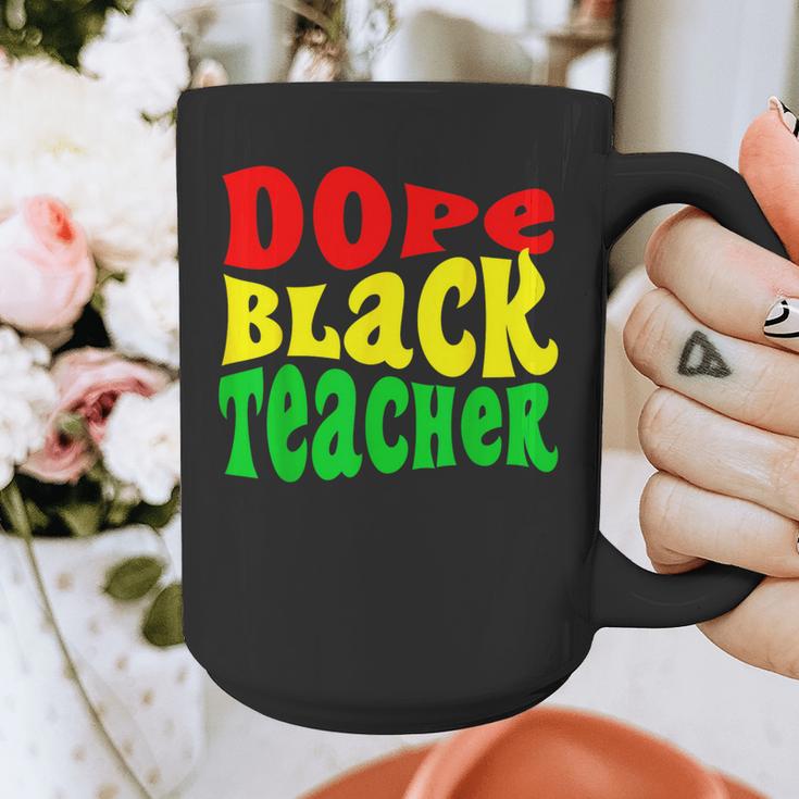 Dope Teacher African American Graduation History Month Graphic Print Coffee Mug