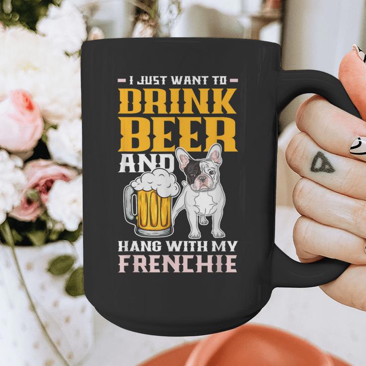 Drink Beer & Hang With My Frenchie French Bulldog Dad For Men Women Graphic Print Coffee Mug